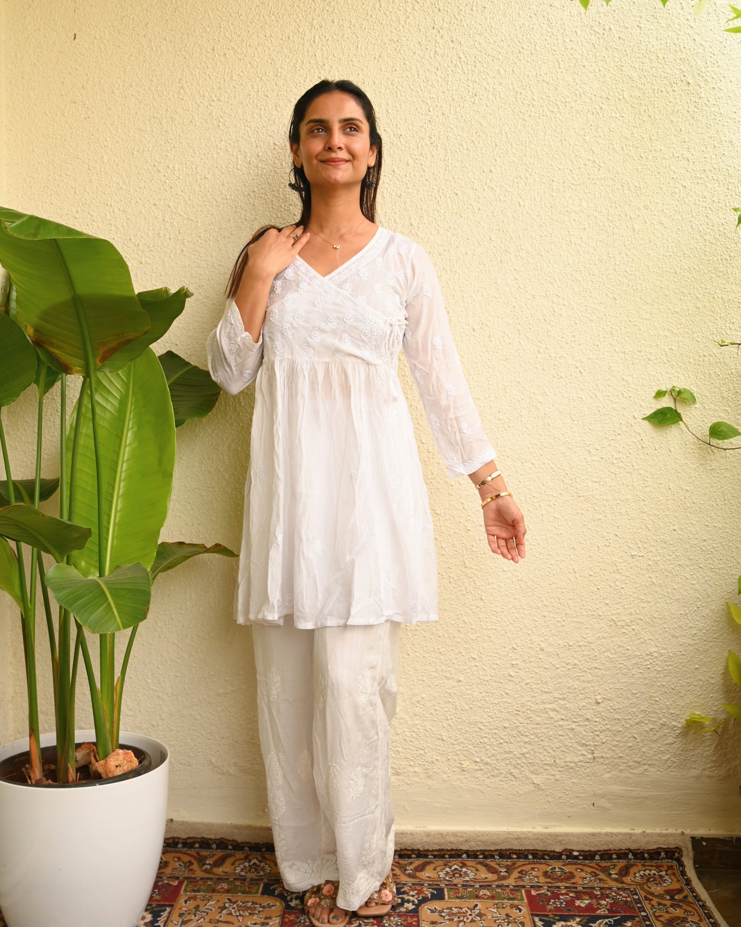 HOH Muslin Angrakha - Short Kurti