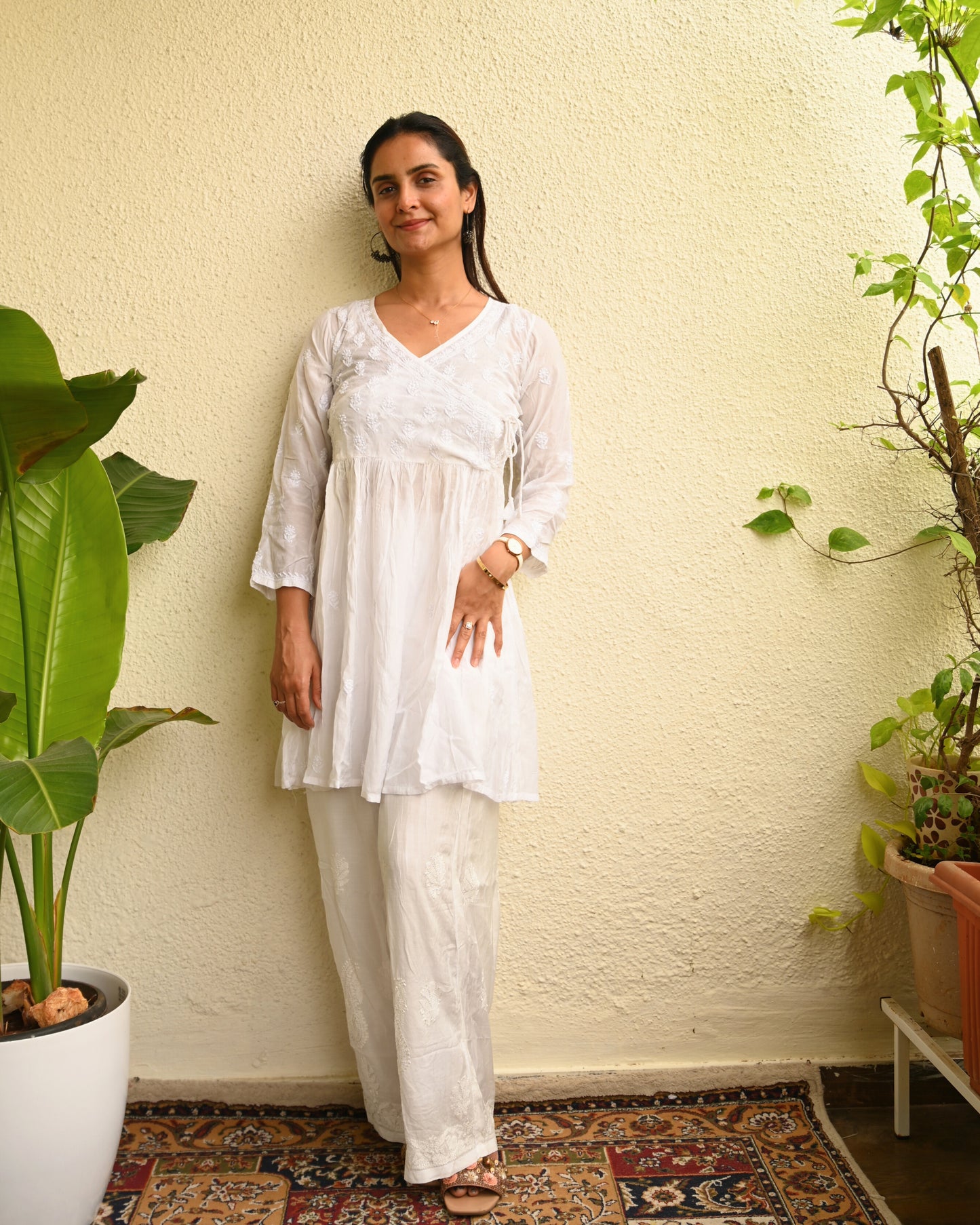 HOH Muslin Angrakha - Short Kurti