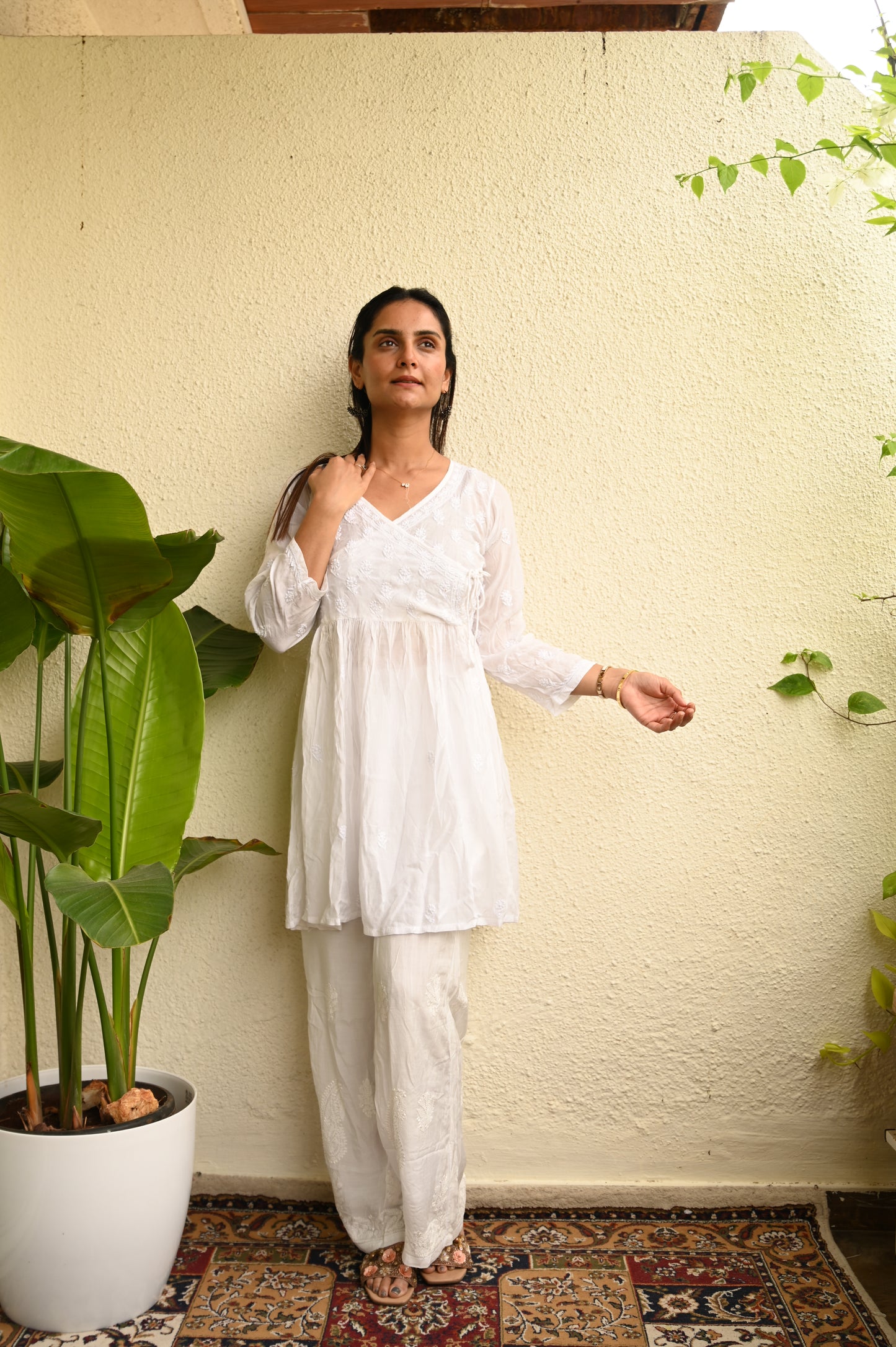 HOH Muslin Angrakha - Short Kurti