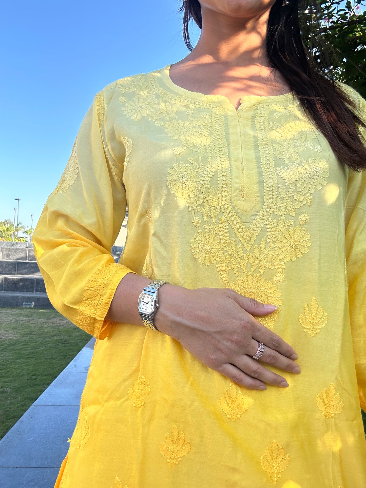 Muslin - Short Yellow Kurti